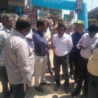 Our District  Collector Dr Prabhakaran  IAS discussing with NHAI Project Director Mr  D V Narayanan